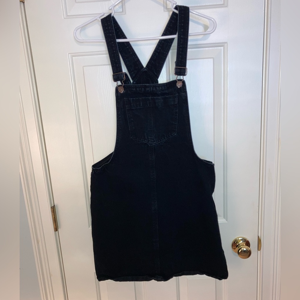Brave Soul Black Jean Overall Dress. Size 12/40.